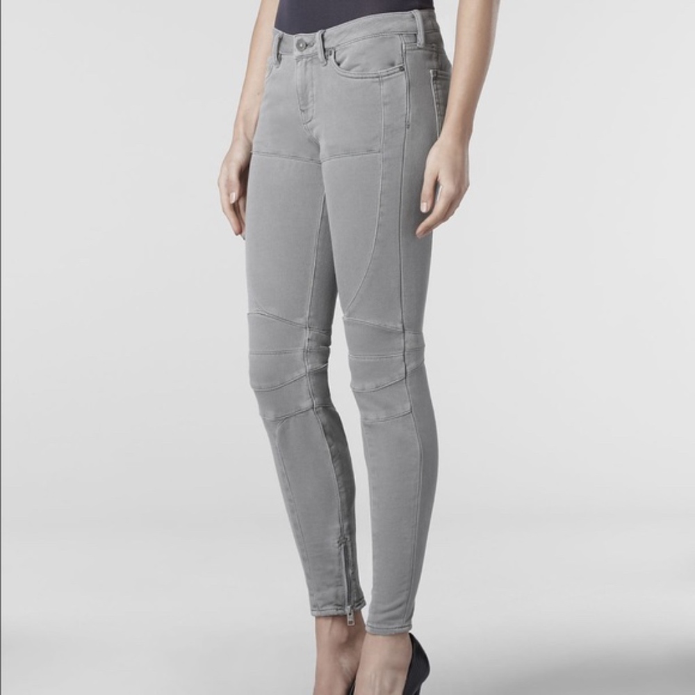AllSaints Somers Biker Trousers, Gray
